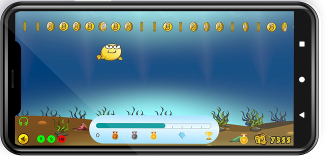 BrainGoMo gamified EEG training — Fish n' Coins game