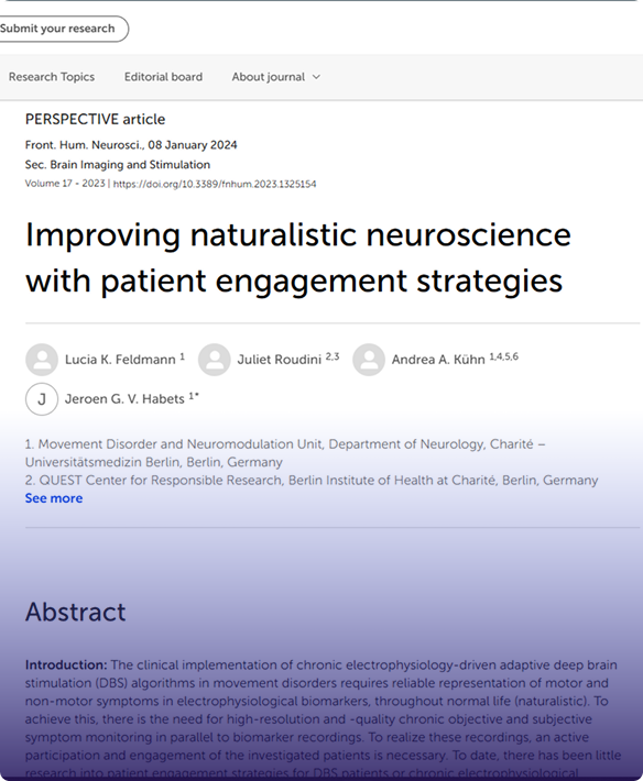 Improving Naturalistic Neuroscience with Patient Engagement Strategies publication preview