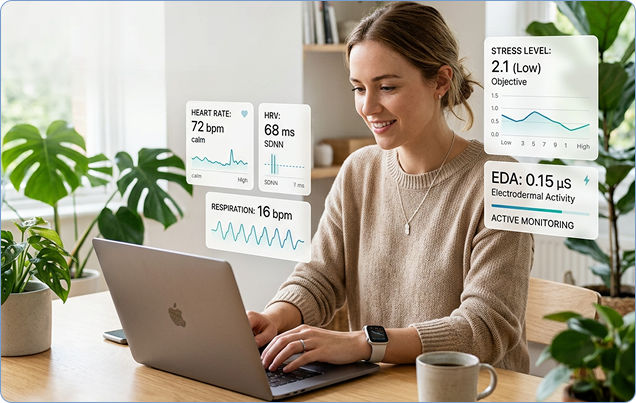 AI-powered stress monitoring with wearable biosignals
