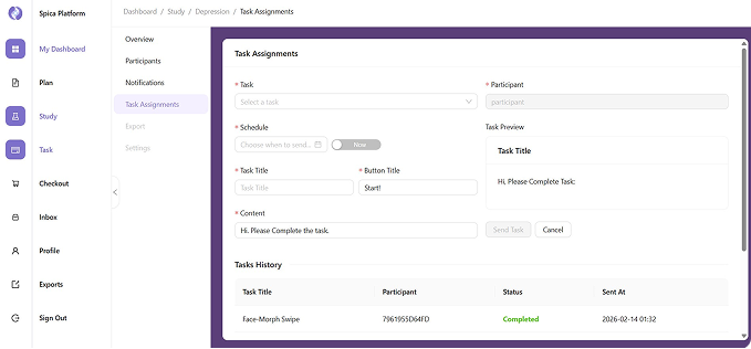 Spica Dashboard — Task Assignments