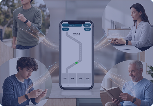 Spica app — Tasks screen showing Finger Tapping, Pinch & Zoom, Spiral Drawing, and other assessments