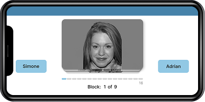 Emotional & Affective Processing — Spica app task screen 1