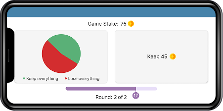 Decision-Making & Reward — Spica app task screen 1