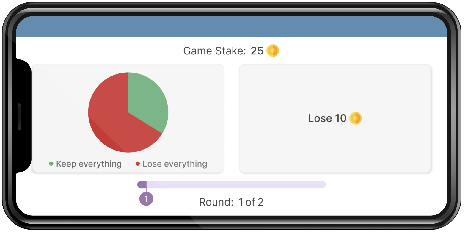 Decision-Making & Reward — Spica app task screen 1
