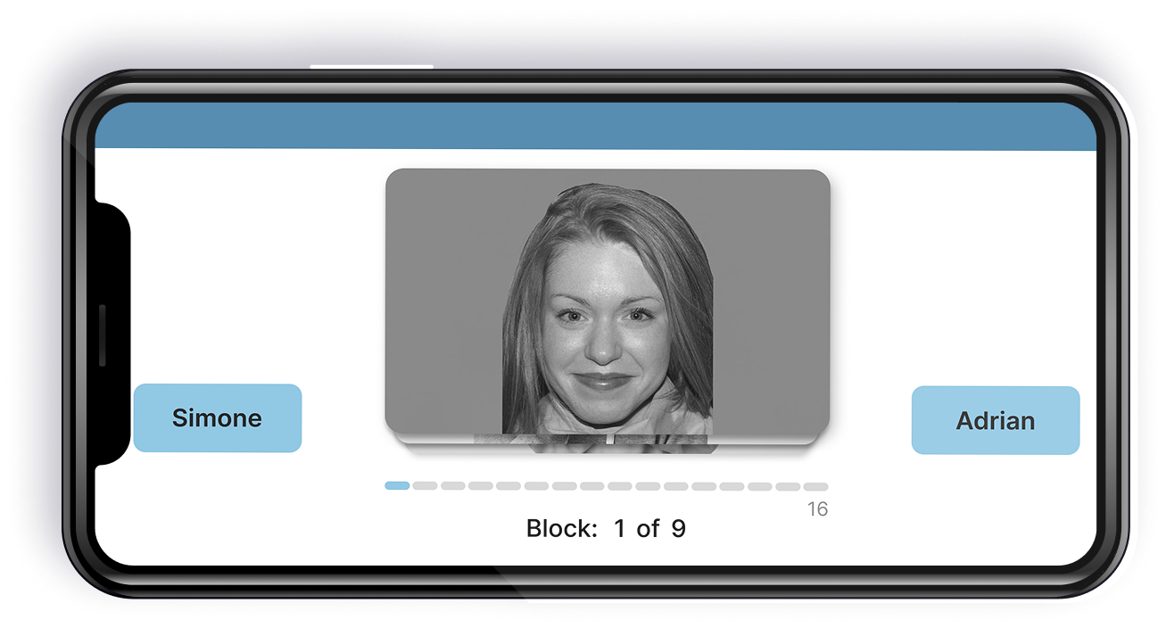 Spica App — cognitive assessment task on smartphone